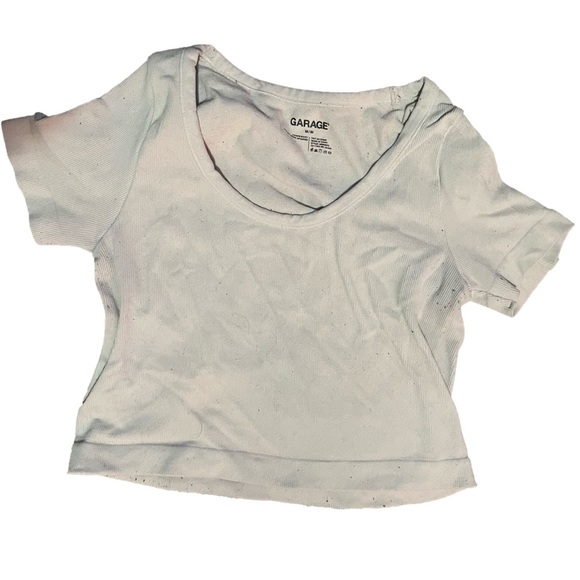 Garage white/cream cropped t-shirt, size m - Picture 1 of 3